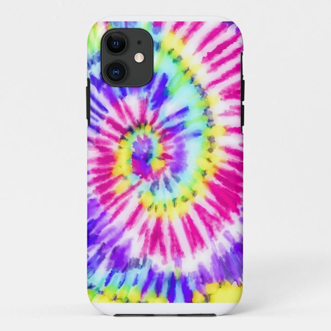 Künstlerisches Neon-Regenbogen-Gefärbte Krawatte W Case-Mate iPhone Hülle (Rückseite)