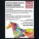 Künstlerisches Pferd, Reitlehrer, Akademie Flyer<br><div class="desc">Künstlerisches Pferd,  Reitlehrer,  Akademie-Werbe-Flyer vom Business Card Store.</div>