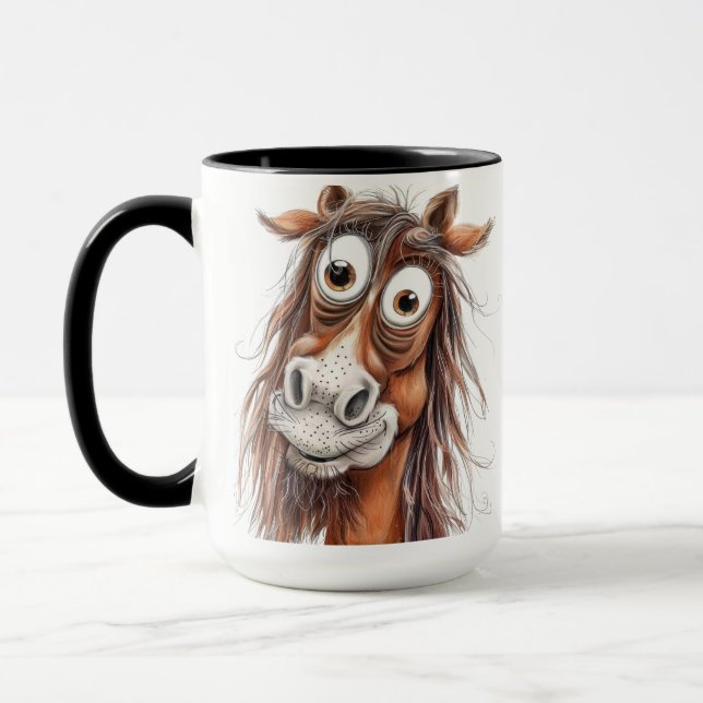 Künstlerisches Pferd Tasse (Links)