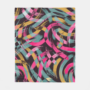 Künstlerisches Pinselstrichmuster Fleecedecke