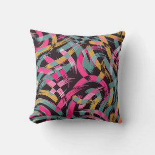 Künstlerisches Pinselstrichmuster Kissen