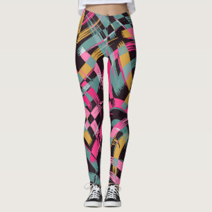 Künstlerisches Pinselstrichmuster Leggings