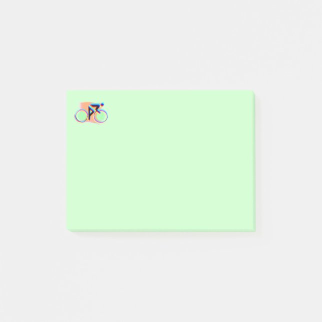 Künstlerisches Radfahren Post-it Klebezettel (Vorderseite)