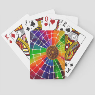 Künstlerisches Regenbogengewebe Spielkarten