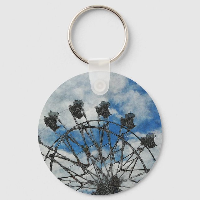 Künstlerisches Riesenrad Schlüsselanhänger (Vorderseite)