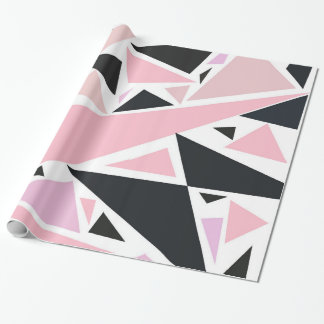 Künstlerisches rosa schwarzes abstraktes geschenkpapier