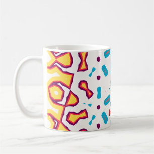 Künstlerisches Rot und blaues, modernes Muster Kaffeetasse