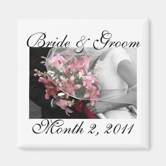 Künstlerisches Save the Date Hochzeitsmagazin Magnet (Vorne)