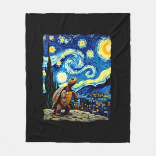 Künstlerisches Schildkröten-Shirt Sternennacht-Sc Fleecedecke