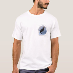 Künstlerisches Schwarzkatzen-Wasserfarben-T-Shirt T-Shirt