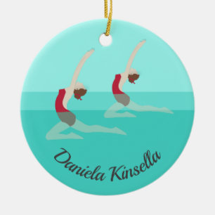 künstlerisches Schwimmen Keramik Ornament