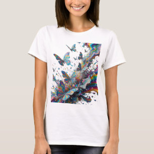 Künstlerisches Silber ABSTRACT ART Statement T-Shi T-Shirt