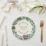 Künstlerisches skandinavisches Folklorefloral Brau Pappteller<br><div class="desc">Die hübsche und hübsche Papiertafel ist leicht personalisiert und mit einem skandinavisch inspirierten Blumenmuster in hübschen Schmuck- und Pastelltönen gestaltet. Ideal für eine Brautdusche oder eine Babydusche,  nutzen Sie diese Teller,  um Ihrer Veranstaltung eine zusätzliche persönliche Touch hinzuzufügen.</div>