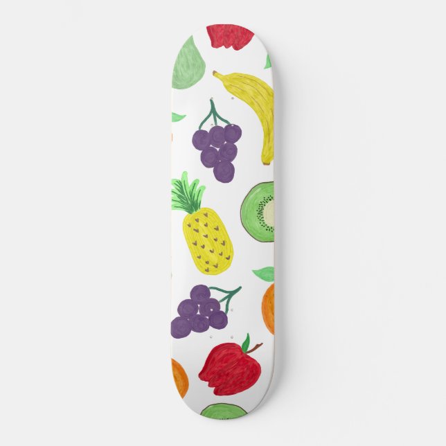 Künstlerisches Sommerkolorstenmuster Skateboard (Vorderseite)