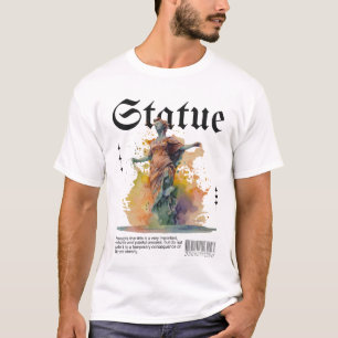 Künstlerisches Statue Grafik-T-Shirt T-Shirt