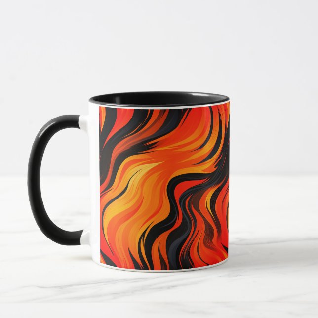 Künstlerisches Streifendesign Tasse (Links)