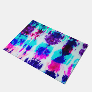 Künstlerisches Summer Pink Blue Gefärbte Krawatte Fußmatte