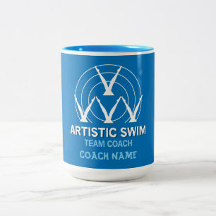 künstlerisches Synchronschwimmen Zweifarbige Tasse