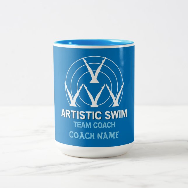 künstlerisches Synchronschwimmen Zweifarbige Tasse (Mittel)