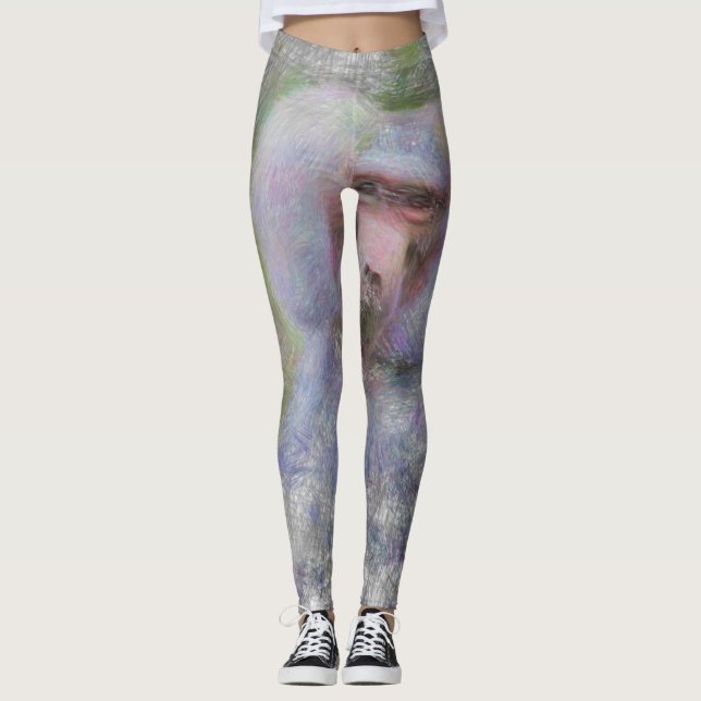 künstlerisches Tier Leggings (Vorderseite)