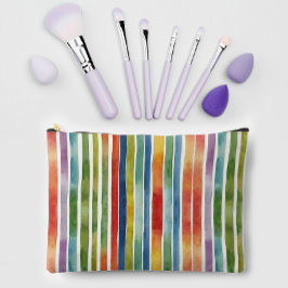 Künstlerisches trendiges Regenbogen-farbiges Strip Zubehörtasche