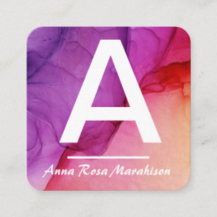 *~* Künstlerisches Trendsetter Abstraktes QR-LOGO- Quadratische Visitenkarte