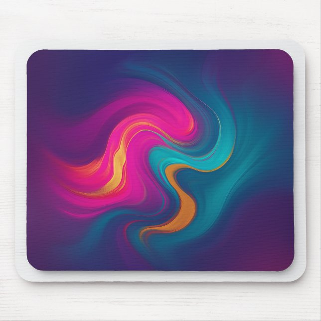 Künstlerisches und farbenfrohe Schreibtischzubehör Mousepad (Vorne)