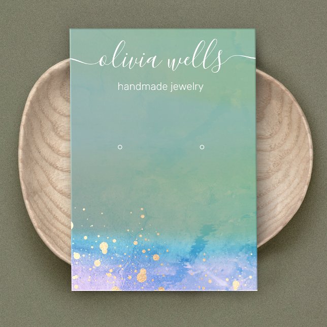 Künstlerisches Watercolor-Script-Vorgeburten Visitenkarte (Von Creator hochgeladen)