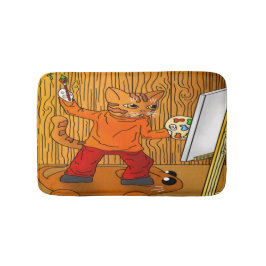 Künstlerkatze Badematte