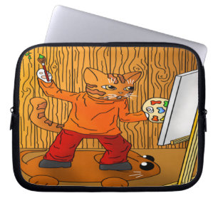 Künstlerkatze Laptopschutzhülle