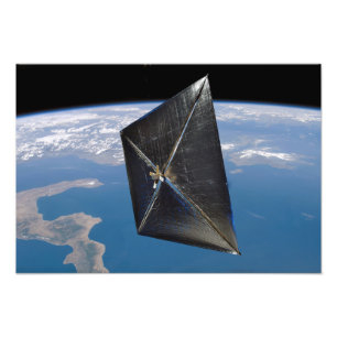Künstlerkonzept von NanoSail-D im Raum Fotodruck