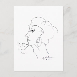 KÜNSTLERKOPF FÜR FRAUENPOSTKARTEN POSTKARTE