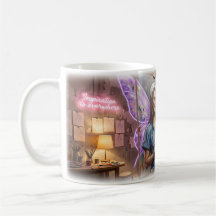 Künstlermalerin Engelsschwestern Flügel NYC-Tasse