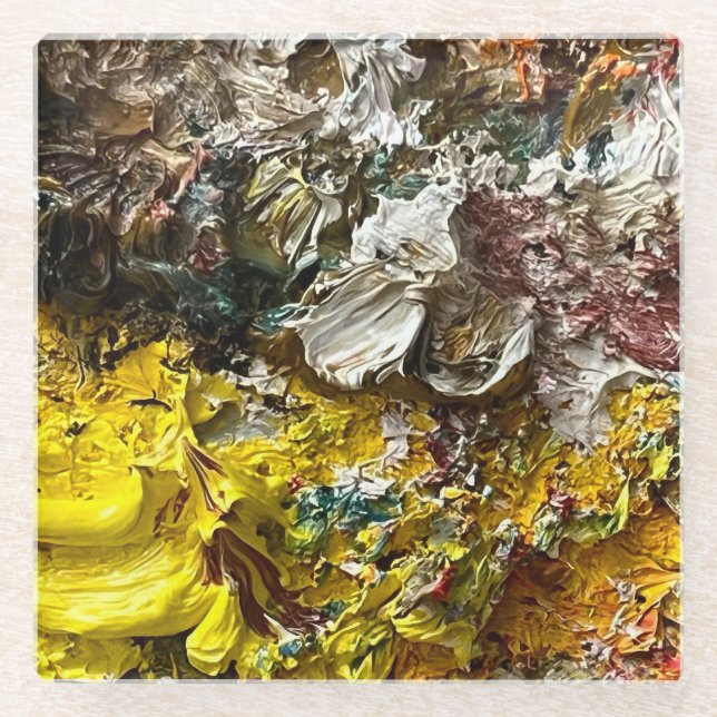 Künstlerpalette #1 glasuntersetzer (Vorderseite)