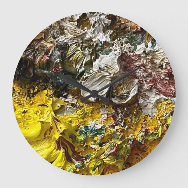 Künstlerpalette #1 große wanduhr (Vorderseite)