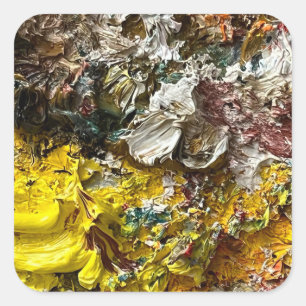 Künstlerpalette #1 quadratischer aufkleber