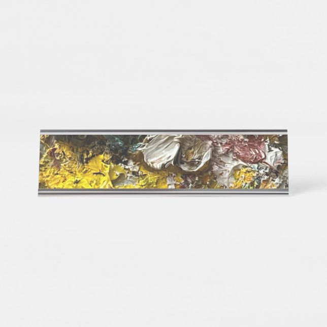Künstlerpalette #1 schreibtischnamensplakette (Vorderseite )