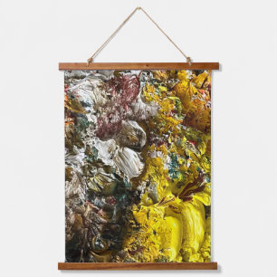 Künstlerpalette #1 wandteppich mit holzrahmen