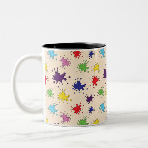 Künstlerpalette mit Farbklecksen Tasse