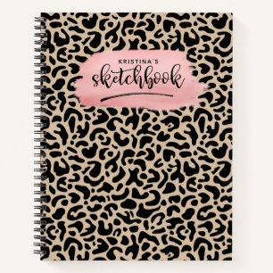 Künstlersketchbook Elegante Tierdrucken Notizbuch
