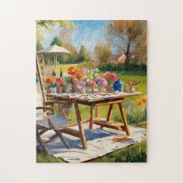 Künstlertisch Tisch Outdoor Garden Szene Kunstmate