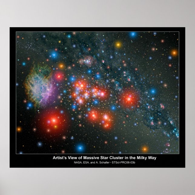 KünstlerViewOfMassiveStarClusterInT Poster (Vorne)