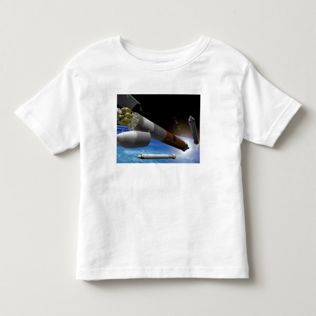 Künstlerwiedergabe einer Heavy-Lift-Rakete Kleinkind T-shirt (Vorderseite)