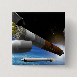 Künstlerwiedergabe einer Schweraufzug Rakete Button