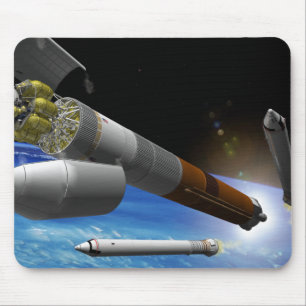 Künstlerwiedergabe einer Schweraufzug Rakete Mousepad