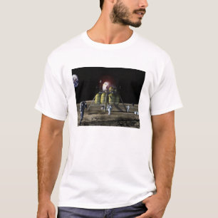 Künstlerwiedergabe eines neuen Raumschiffes zum T-Shirt