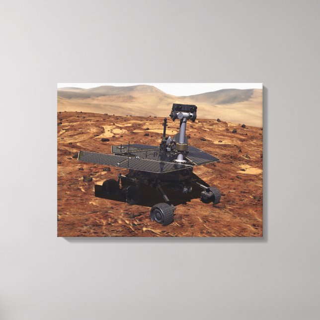 Künstlerwiedergabe von Mars Rover Leinwanddruck (Vorderseite)