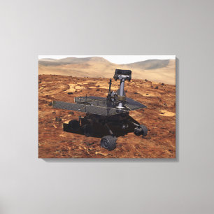 Künstlerwiedergabe von Mars Rover Leinwanddruck