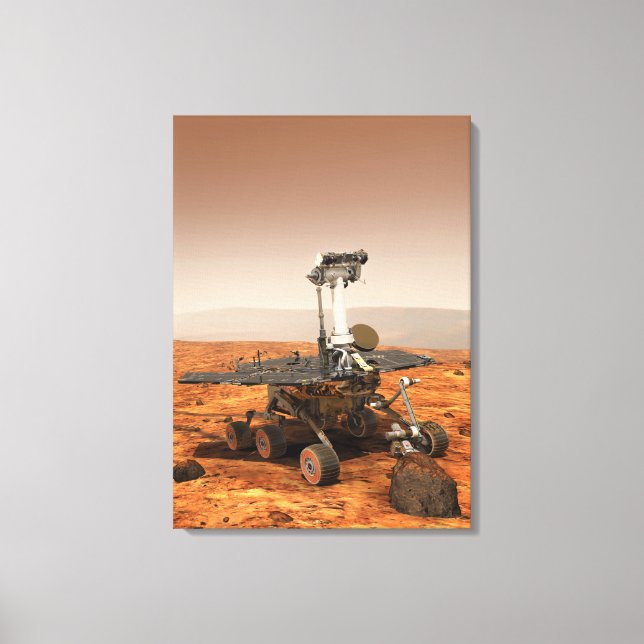 Künstlerwiedergabe von Mars Rover Leinwanddruck (Vorderseite)