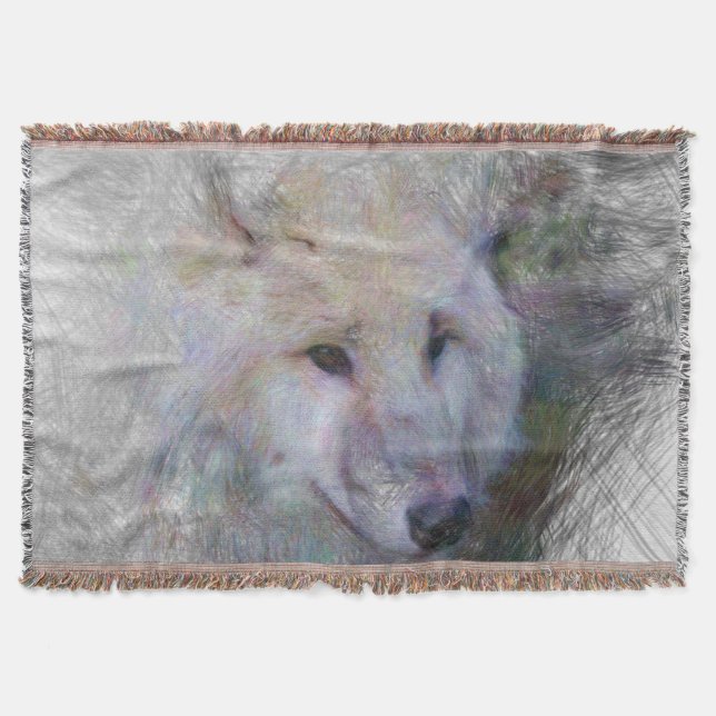 Künstlerwolf Decke (Vorderseite)